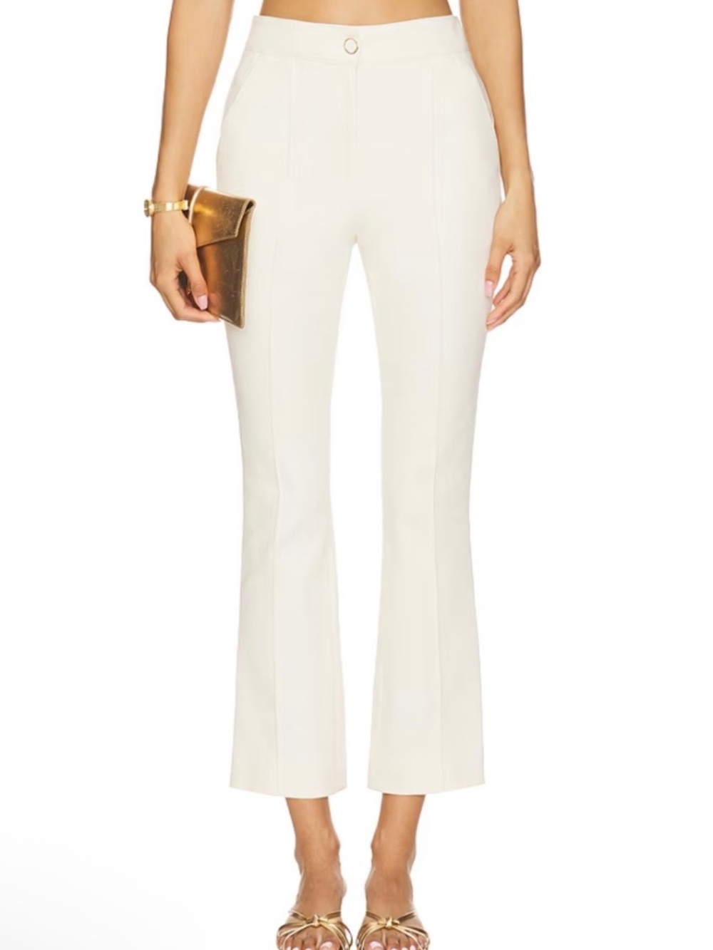 Veronica Beard Cream Colored Cropped Pants